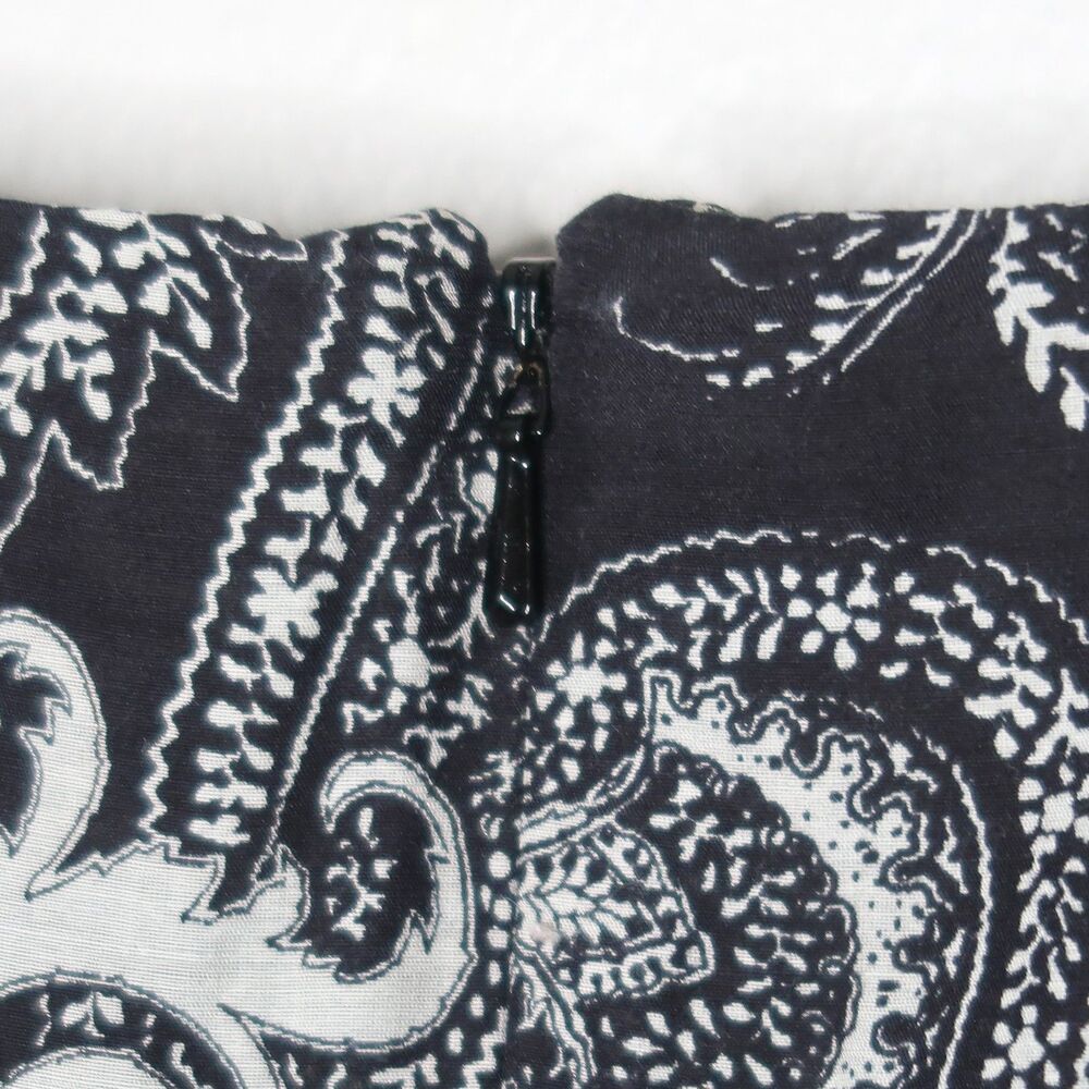 Talbots Womens Sheath Dress 4 Black White Paisley Silk Cotton Sheer Event Brunch - Picture 10 of 10